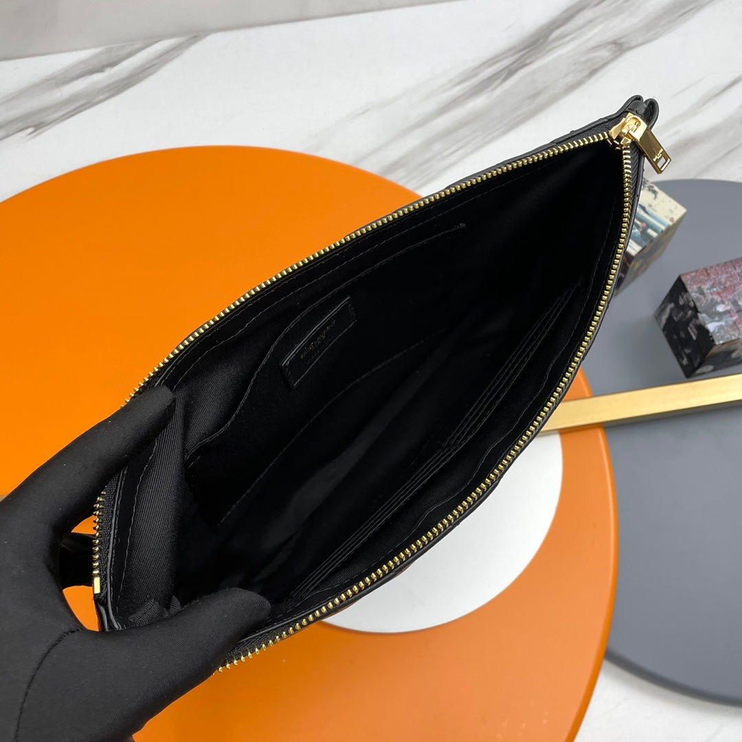 YSL Matelasse Strap Clutch Bag