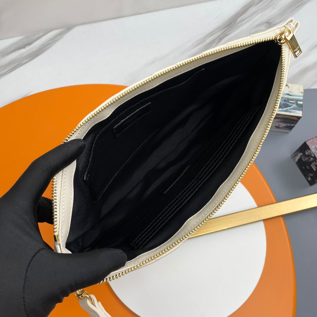 YSL Matelasse Strap Clutch Bag