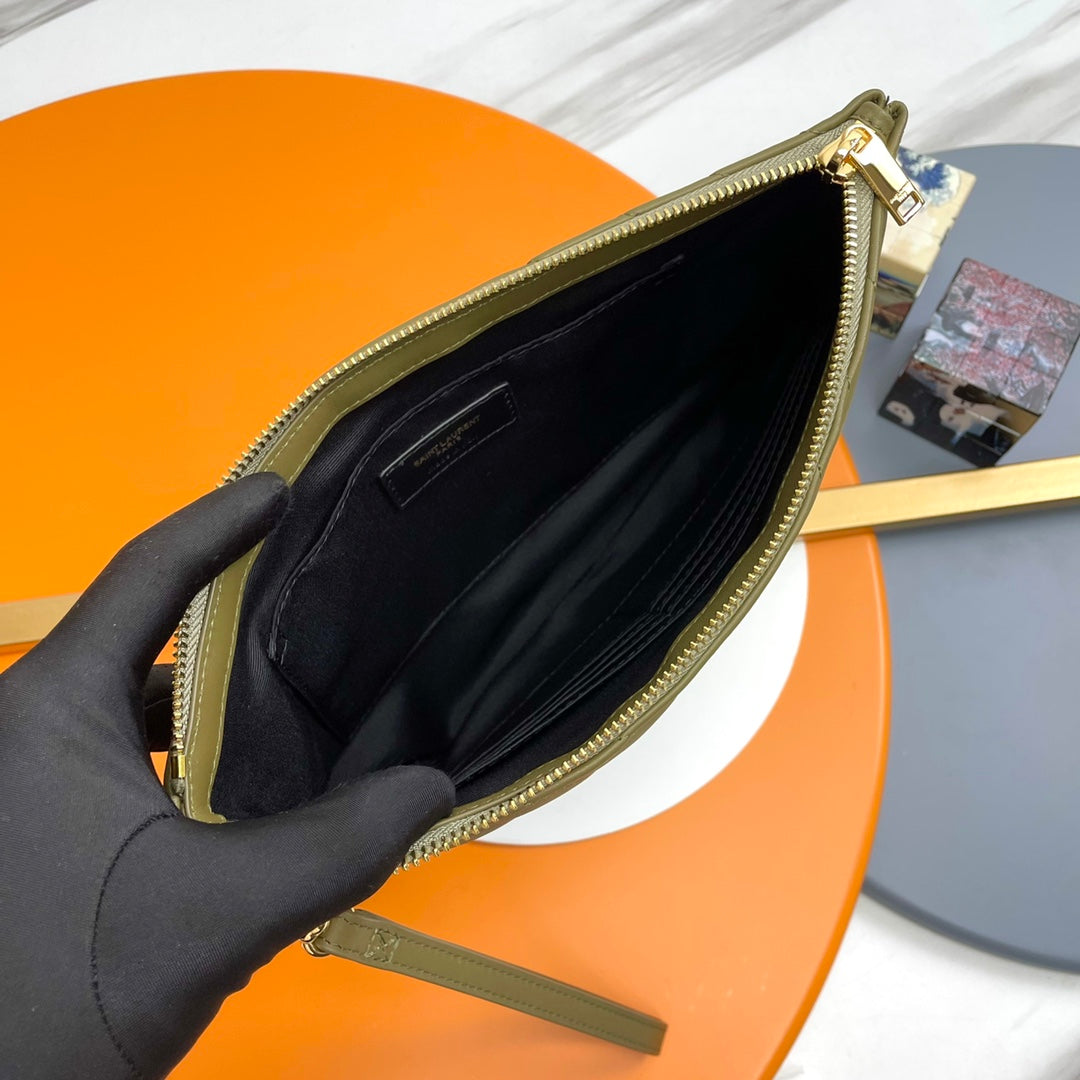 YSL Matelasse Strap Clutch Bag