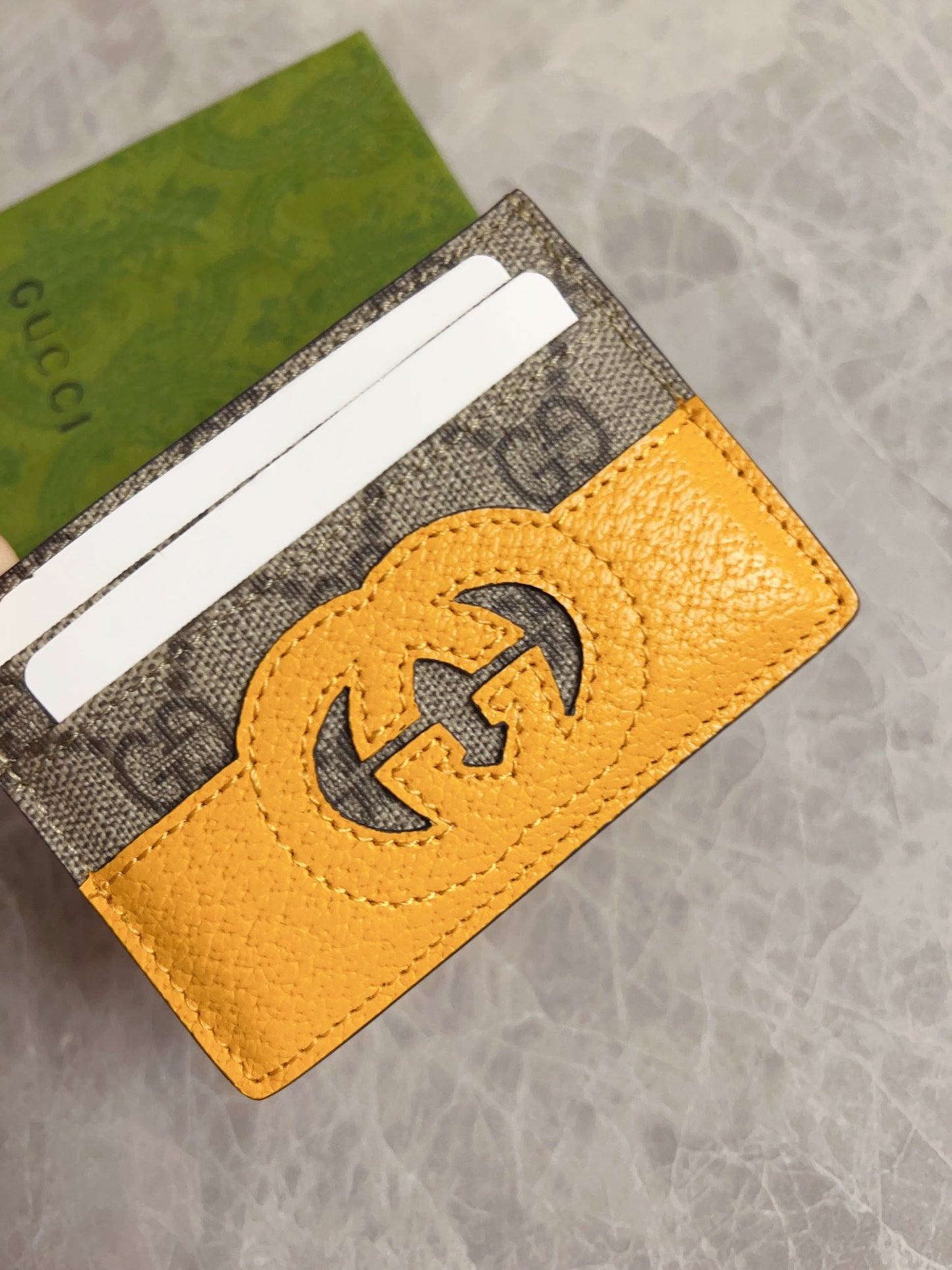 Gucci Card Case With Cut-Out Interlocking G