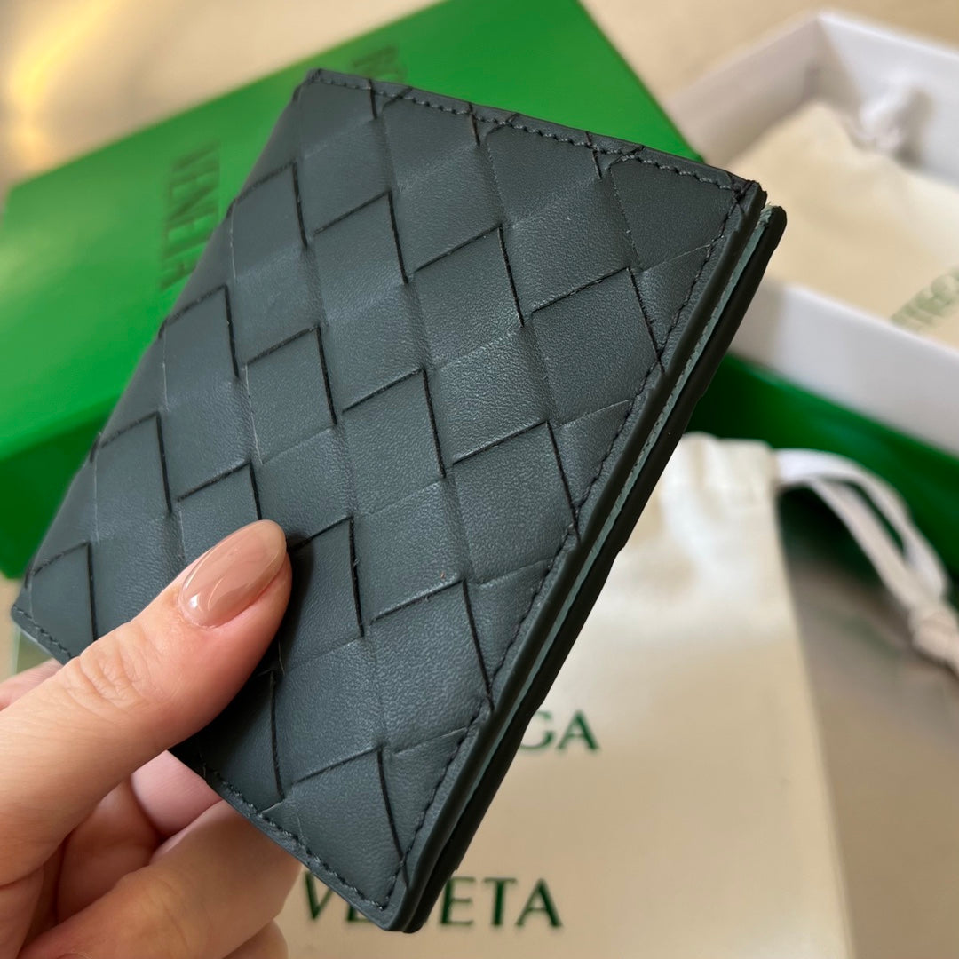 BV Intrecciato Flap Wallet
