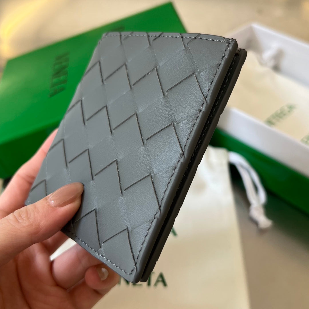 BV Intrecciato Flap Wallet