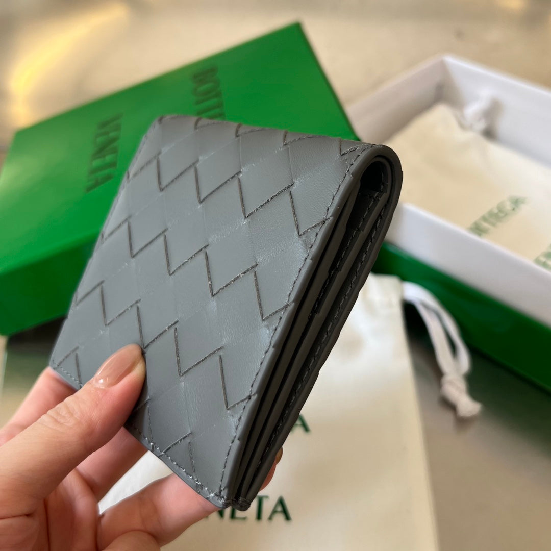 BV Intrecciato Flap Wallet