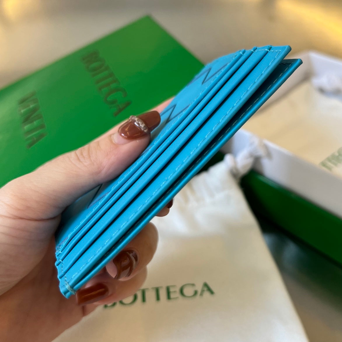 BV Intrecciato Credit Card Case