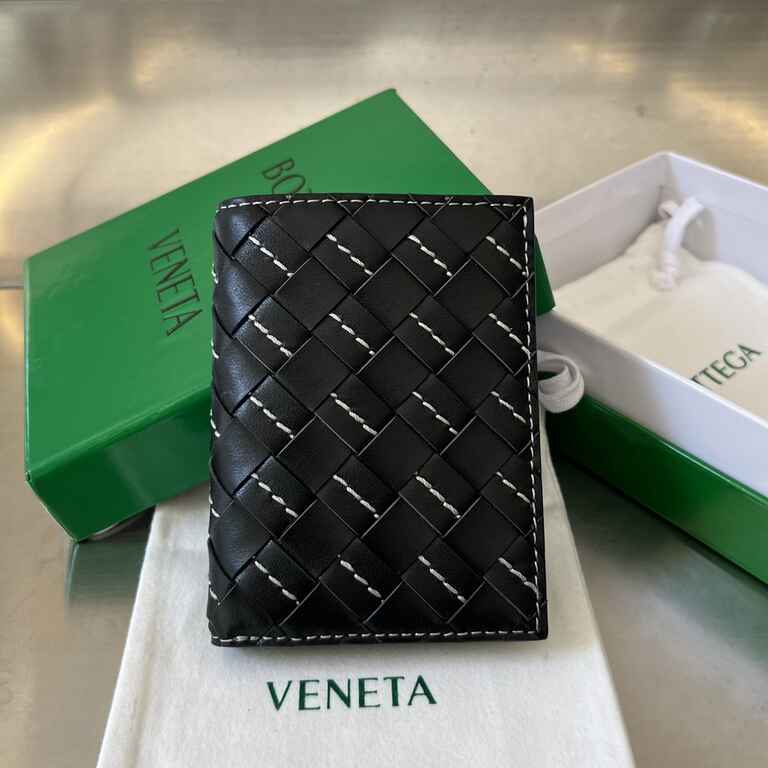 BV Intrecciato Flap Wallet