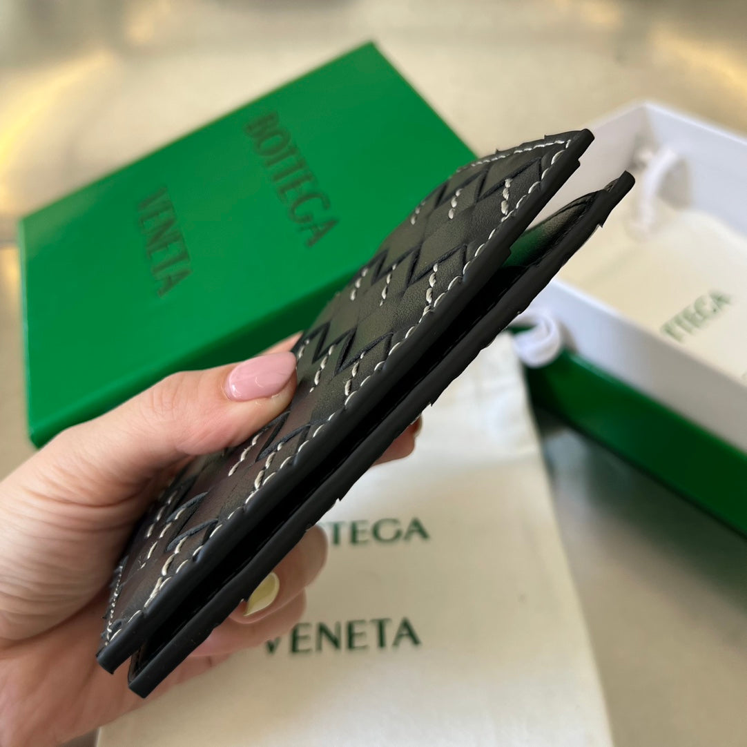 BV Intrecciato Flap Wallet