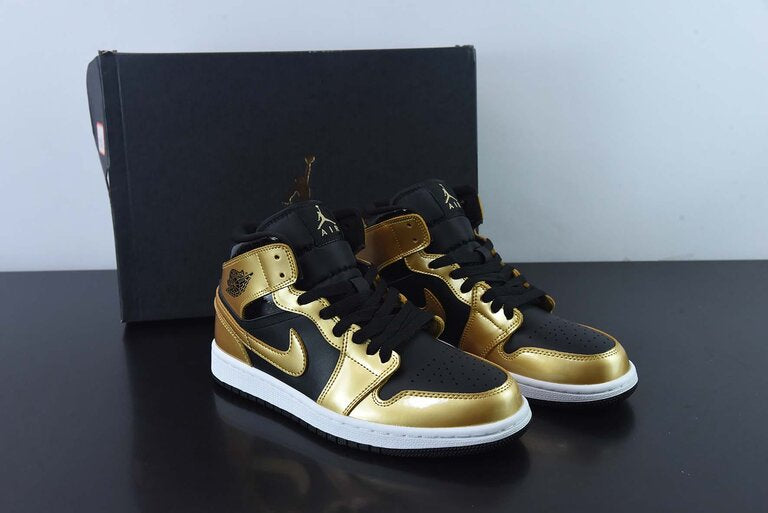 Air Jordan 1 Mid GS”Metallic Gold”