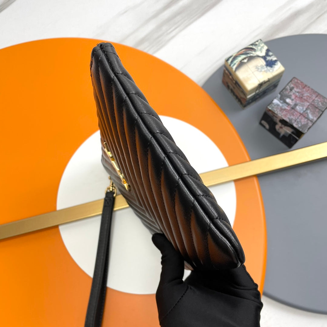 YSL Matelasse Strap Clutch Bag