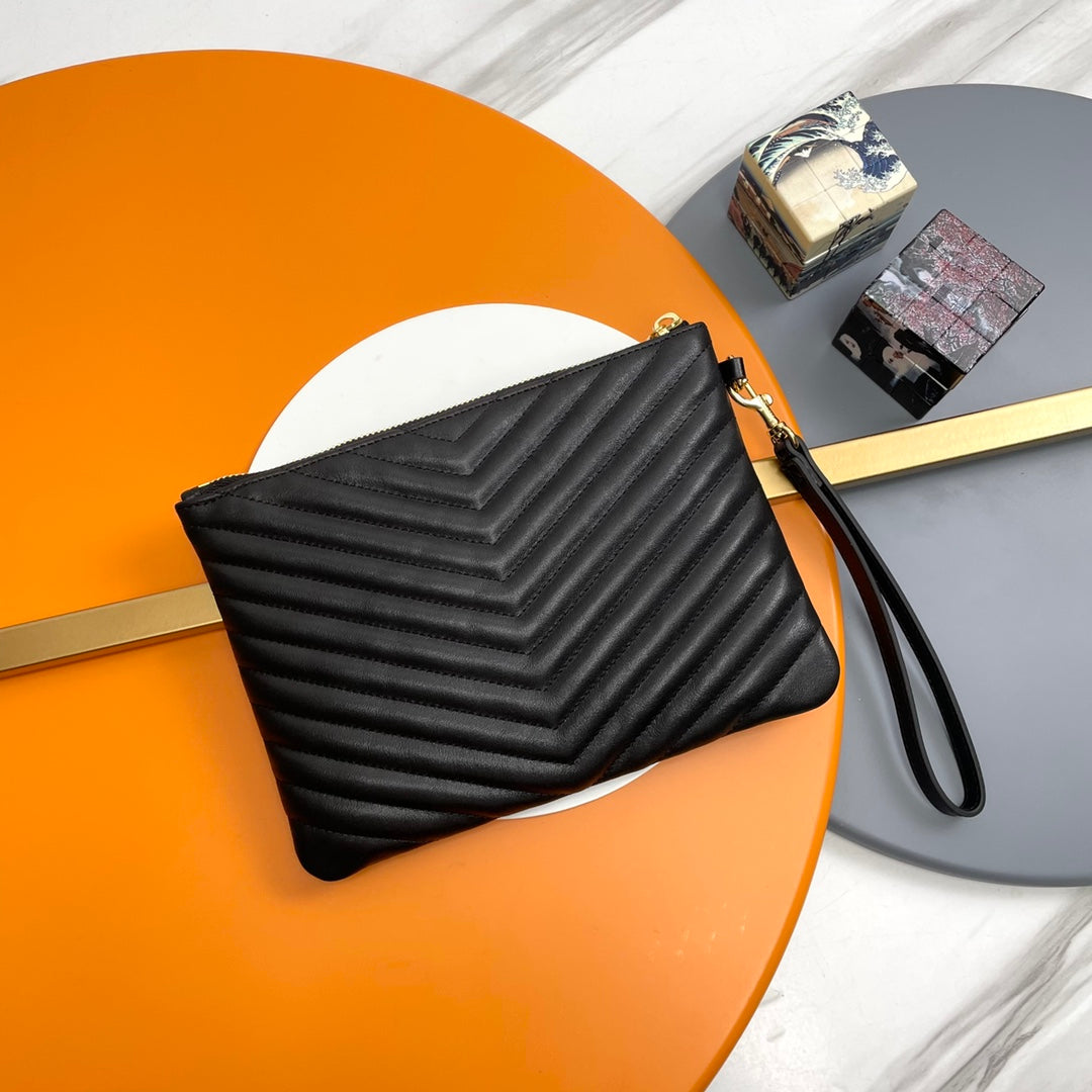 YSL Matelasse Strap Clutch Bag