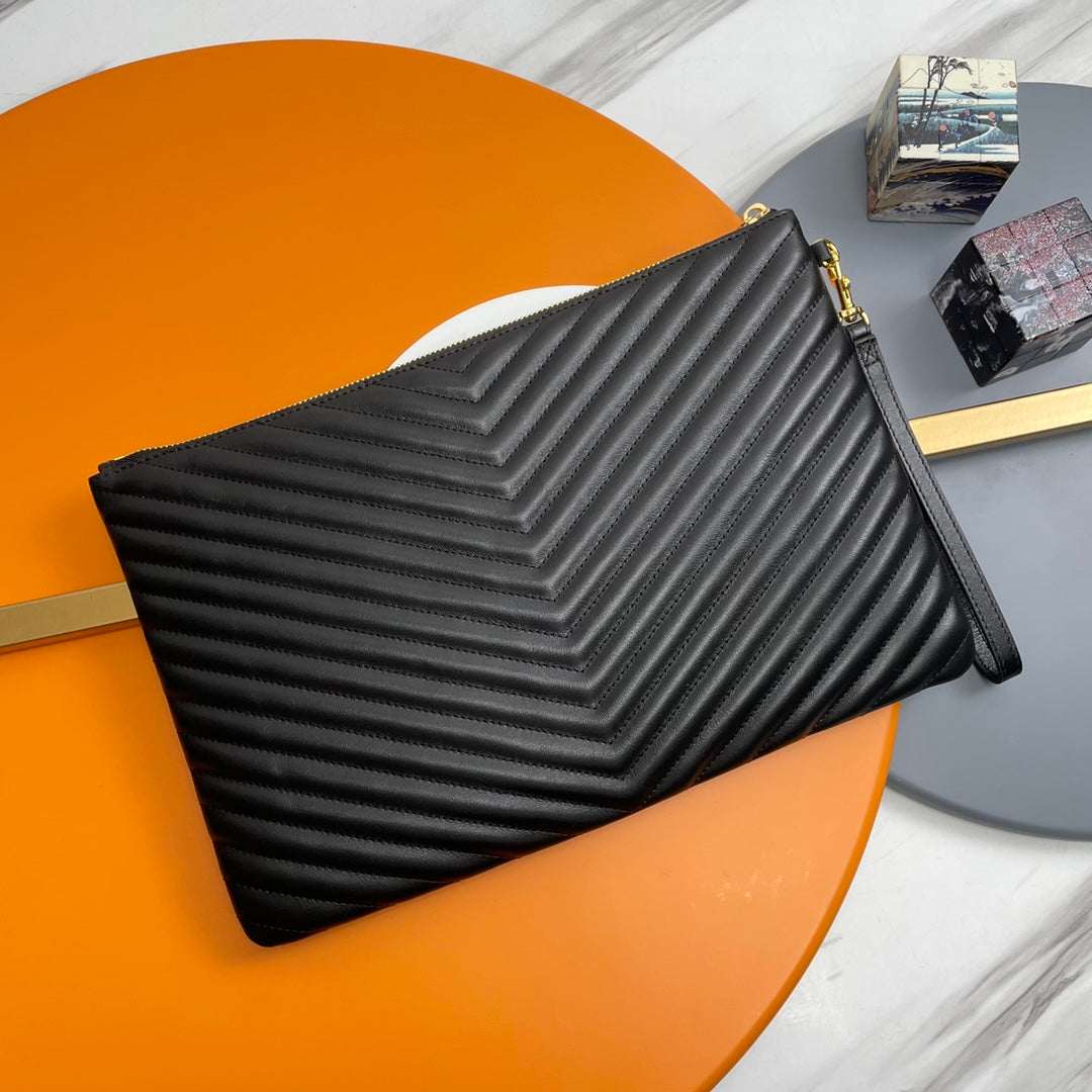 YSL Matelasse Strap Clutch Bag