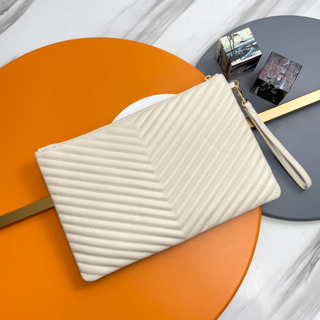 YSL Matelasse Strap Clutch Bag