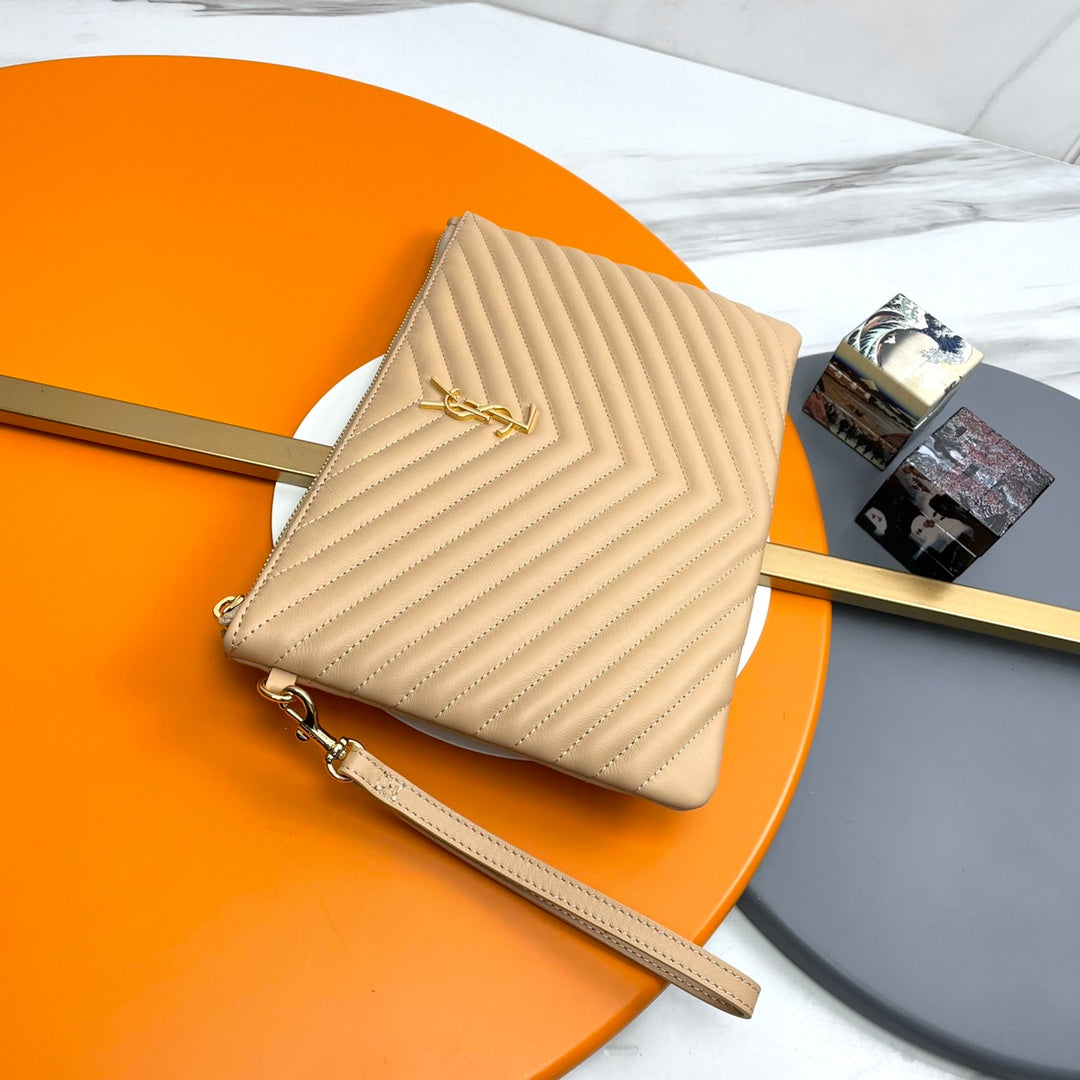 YSL Matelasse Strap Clutch Bag