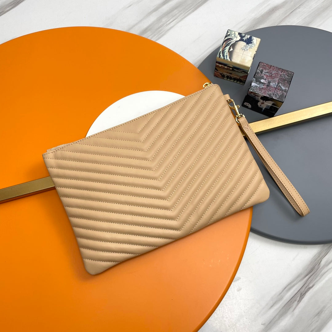 YSL Matelasse Strap Clutch Bag