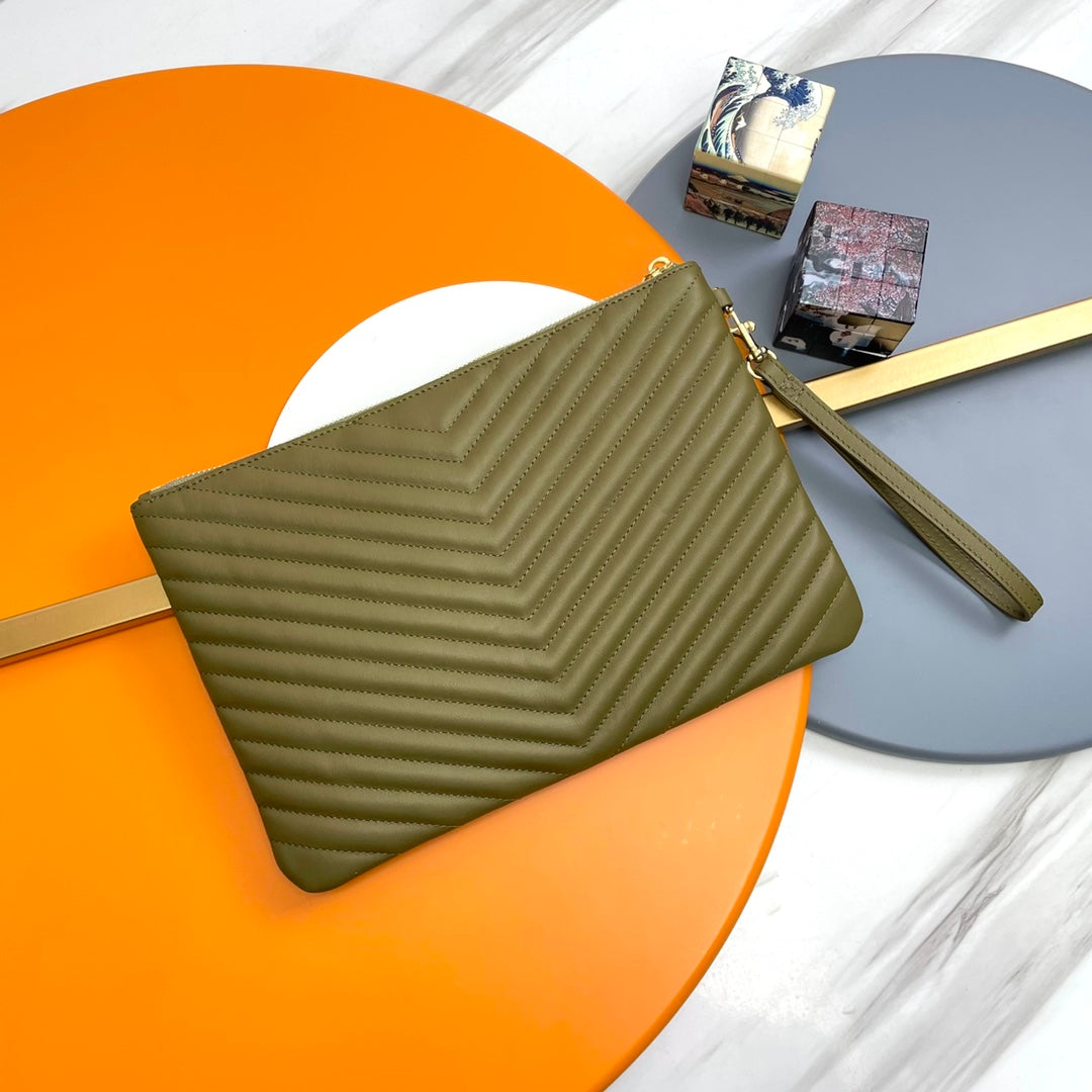 YSL Matelasse Strap Clutch Bag