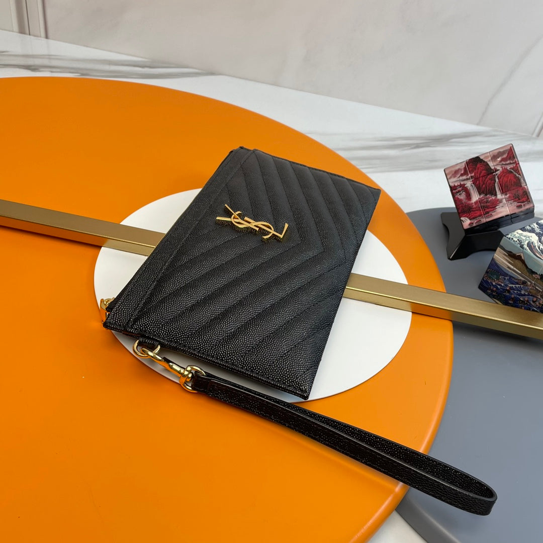 YSL Matelasse Strap Clutch Bag