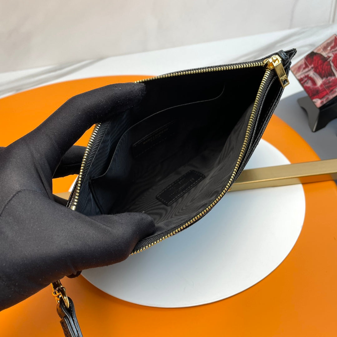 YSL Matelasse Strap Clutch Bag