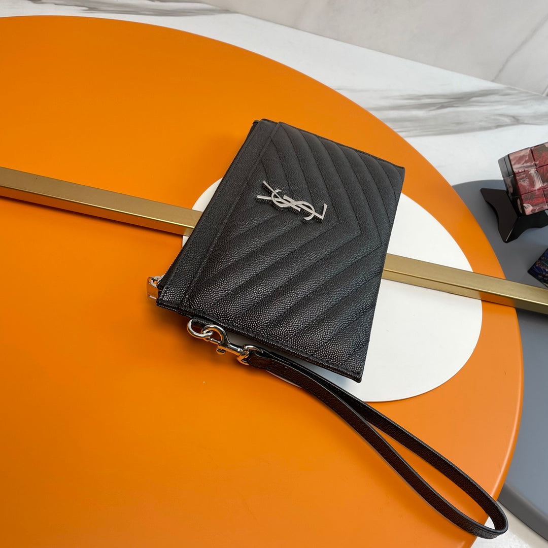 YSL Matelasse Strap Clutch Bag