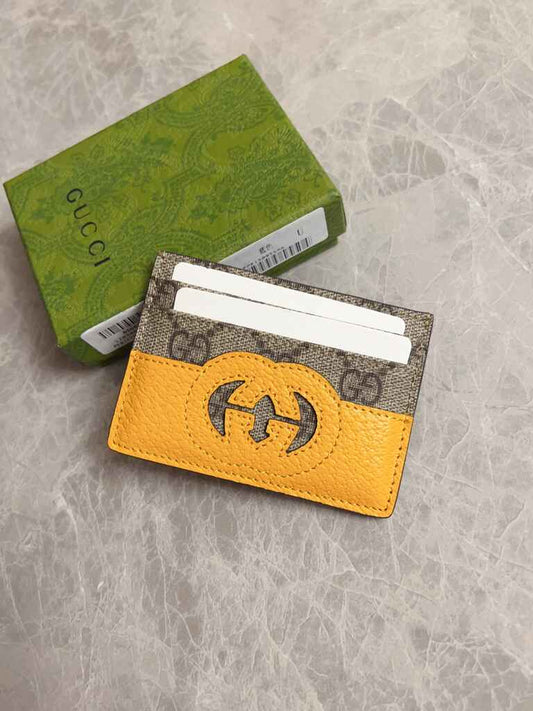 Gucci Card Case With Cut-Out Interlocking G