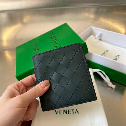 BV Intrecciato Flap Wallet