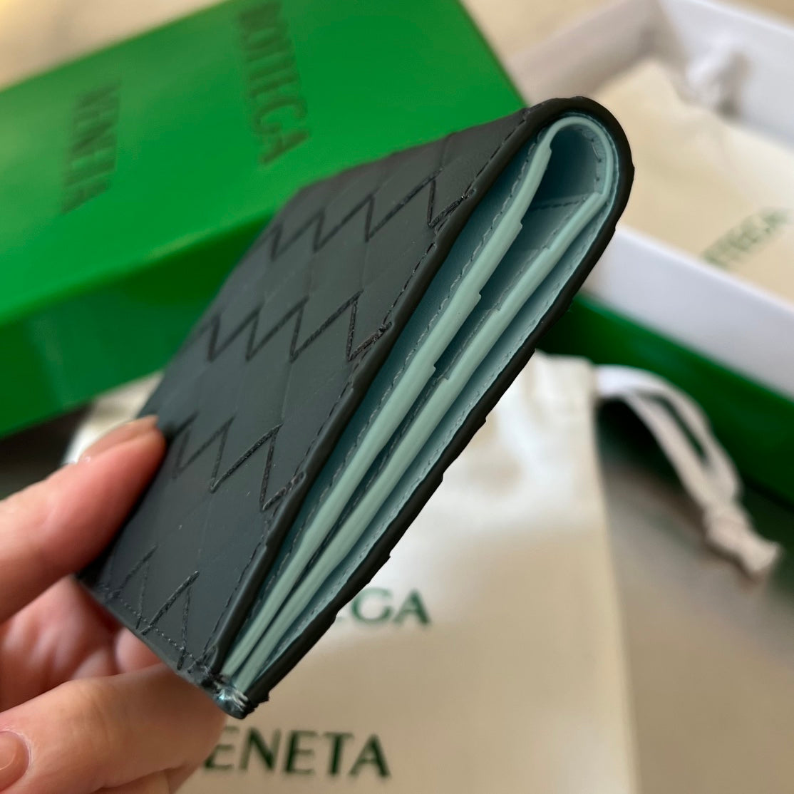 BV Intrecciato Flap Wallet