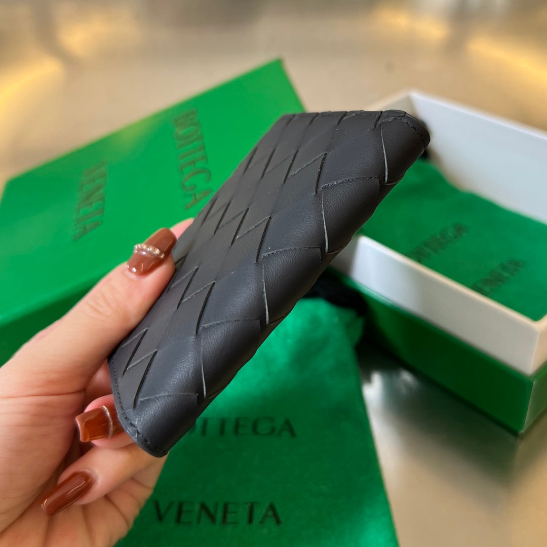 BV Intrecciato Flap Wallet