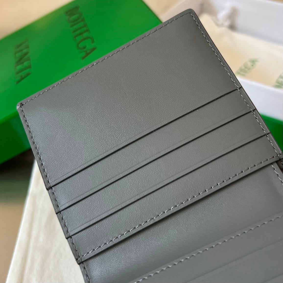 BV Intrecciato Flap Wallet