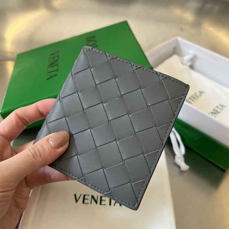 BV Intrecciato Flap Wallet
