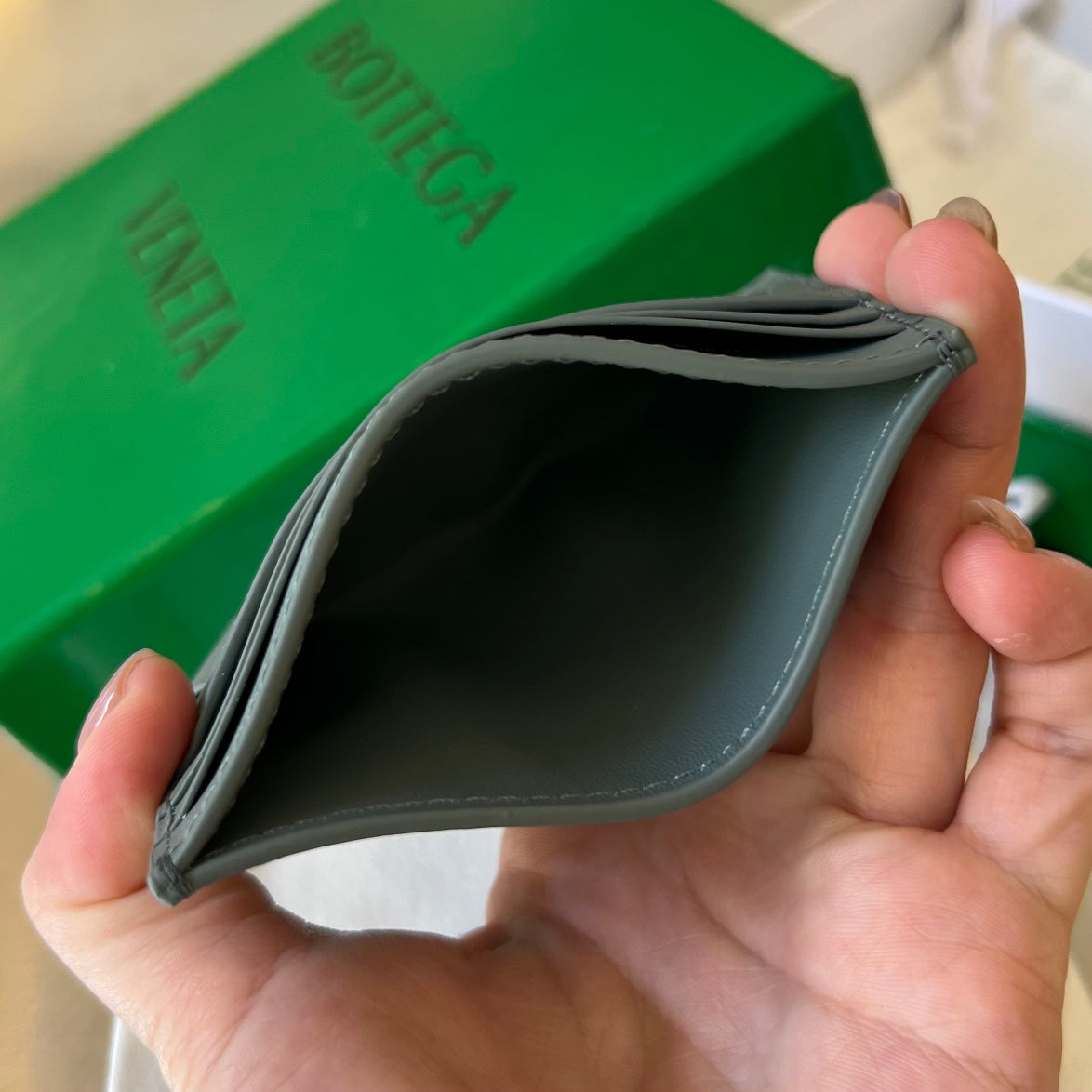 BV Intrecciato Credit Card Case
