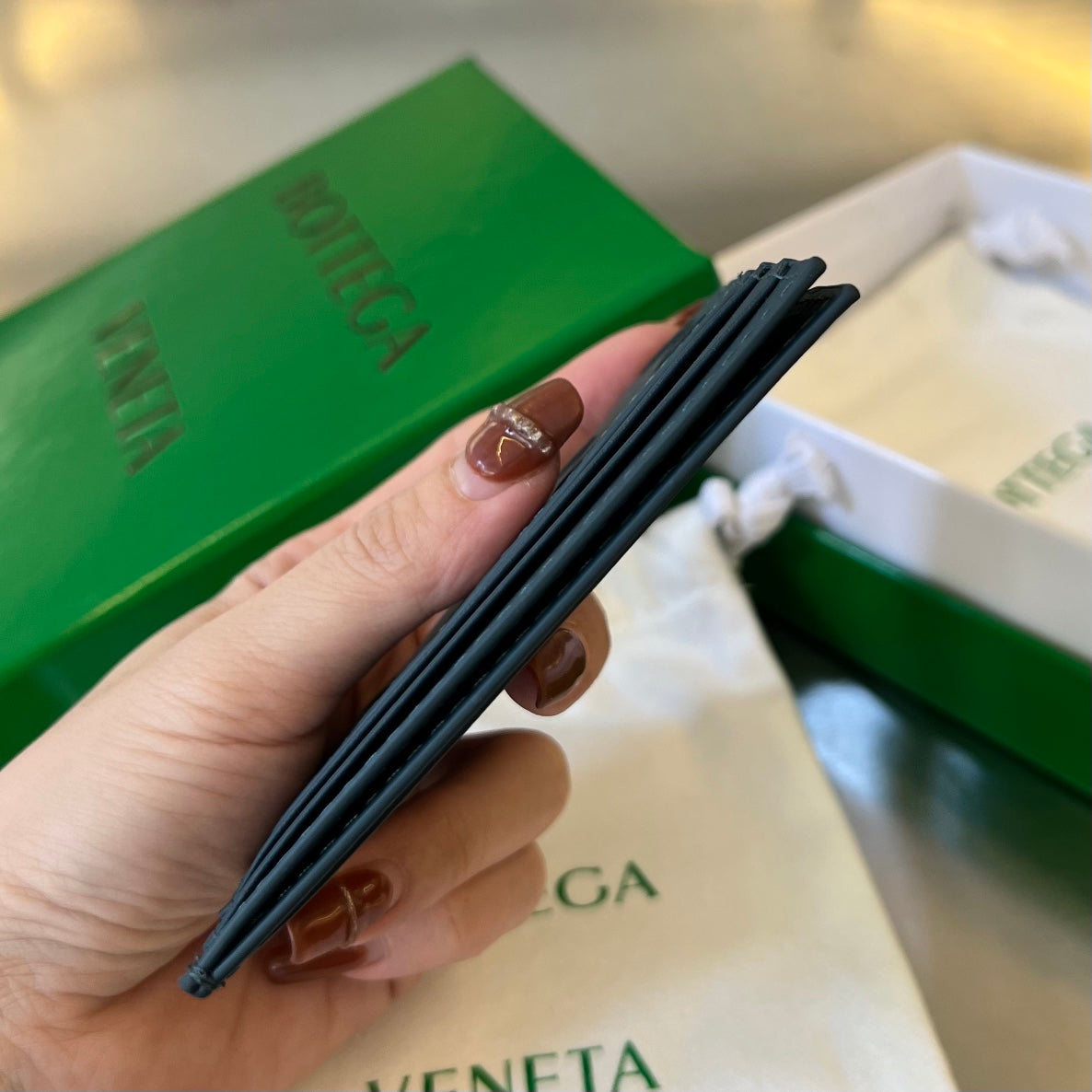 BV Intrecciato Credit Card Case